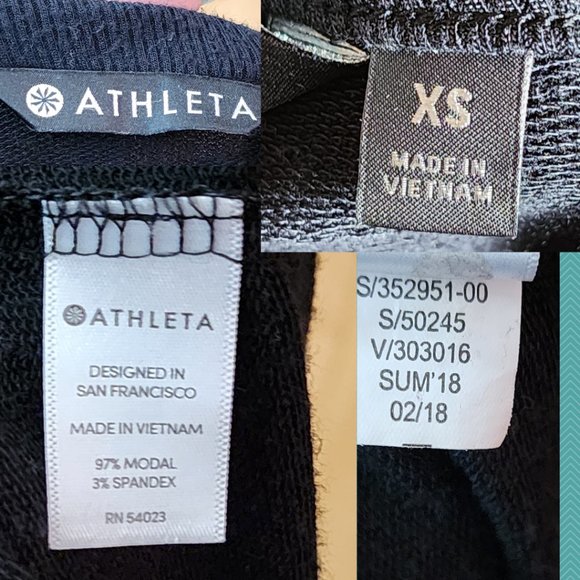 Athleta Black Modal Blend Cutout Neck Sweatshirt - Picture 4 of 4